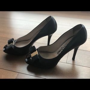 Ferragamo open toe pump